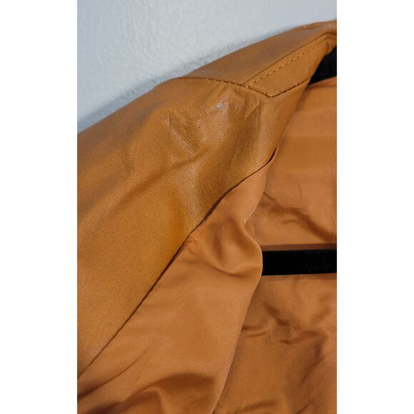 Vintage 70/80s Fantastic Intl Brown Leather Blazer Jacket Size 36 Korea RN46596 - Picture 9 of 15